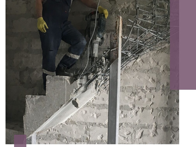 Демонтаж металлических и бетонных лестниц в Михайловке