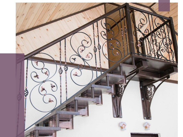 Кованые лестницы в Михайловке от 79303 руб. под ключ