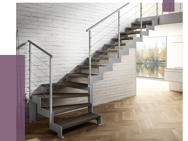 Г-образные лестницы под ключ в Михайловке от 36855 руб. | ПРОЛЁТ-Мхл