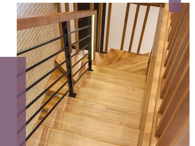 Лестницы из ясеня в Михайловке под ключ от 9964 руб. 