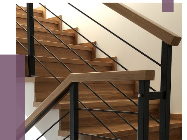 Обшивка металлической лестницы деревом в Михайловке от 4321 руб. 