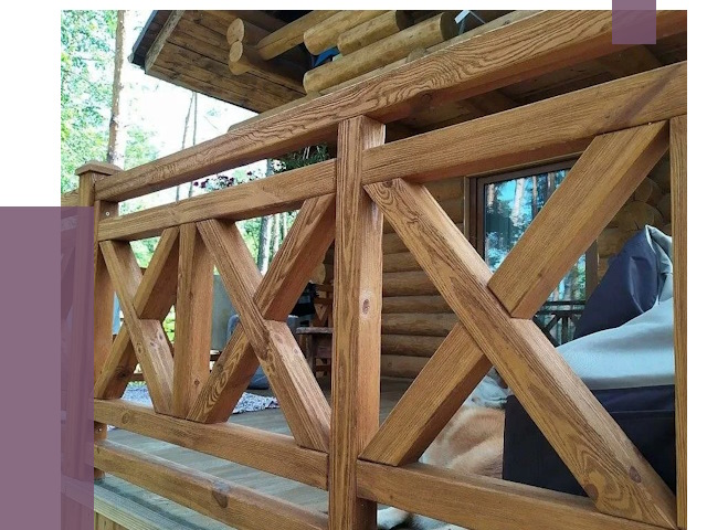 Деревянные перила под ключ в Михайловке от 7625 руб. 