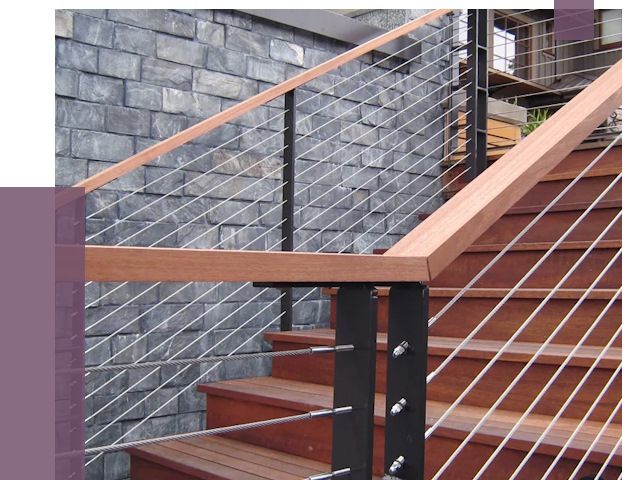 Тросовые перила под ключ в Михайловке от 7727 руб.