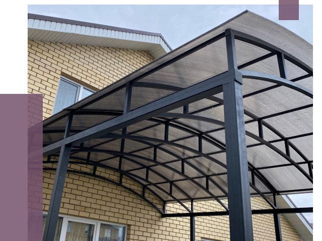 Монтаж козырьков в Михайловке от 11438 руб. | ПРОЛЁТ-Мхл