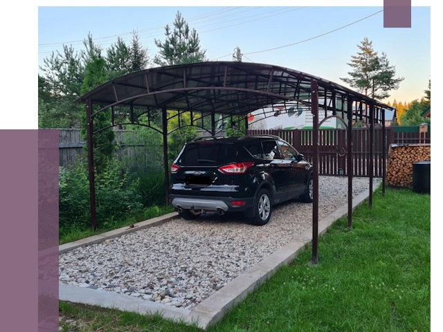 Навесы для автомобиля в Михайловке от 13065 руб.  | ПРОЛЁТ-Мхл