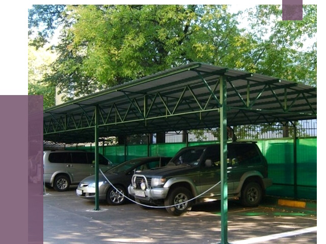 Навесы для парковки в Михайловке от 79811 руб. заказать | ПРОЛЁТ-Мхл