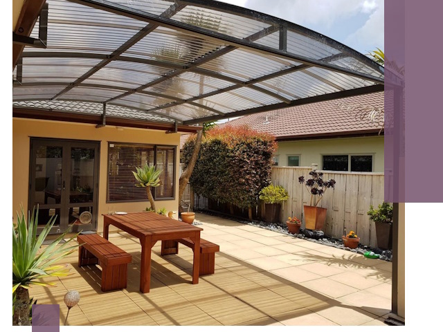 Навесы во двор под ключ в Михайловке — изготовление и монтаж