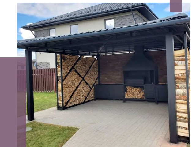 Навесы для барбекю в Михайловке от 12658 руб. под ключ | ПРОЛЁТ-Мхл