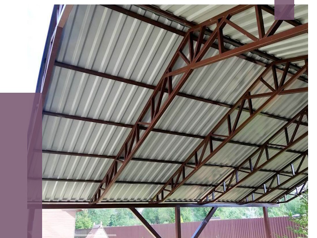 Навесы из профнастила в Михайловке от 7320 руб. | ПРОЛЁТ-Мхл