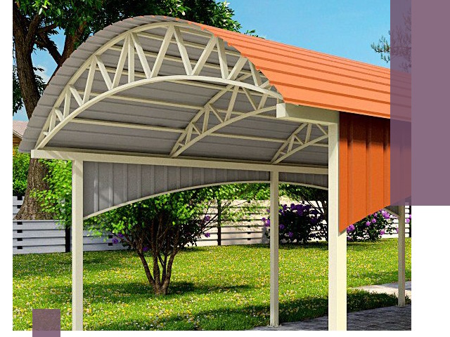 Навесы из профнастила под ключ в Михайловке — установка и монтаж