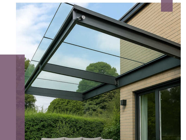 Стеклянные навесы и козырьки в Михайловке от 12200 руб.