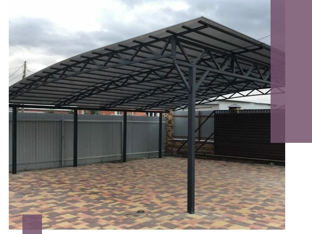 Металлические навесы под ключ в Михайловке — изготовление и монтаж