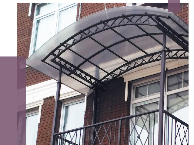 Козырьки над балконом в Михайловке от 8591 руб.  | ПРОЛЁТ-Мхл