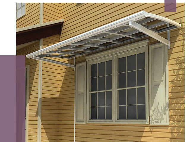 Козырьки над окнами в Михайловке от 7574 руб. — монтаж, покупки | ПРОЛЁТ-Мхл