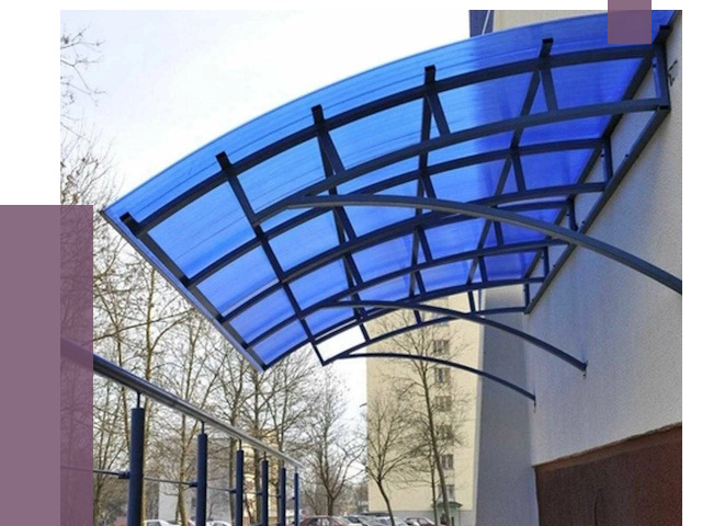 Козырьки из поликарбоната в Михайловке от 4270 руб. под ключ | ПРОЛЁТ-Мхл