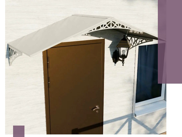 Металлические козырьки на входы и террасы в Михайловке