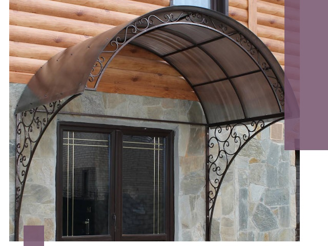 Арочные козырьки под ключ в Михайловке: изготовление и монтаж
