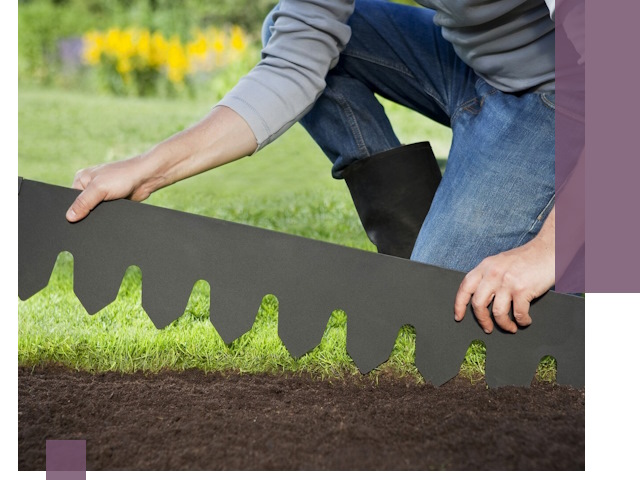 Металлические бордюры для газона в Михайловке — изготовление и монтаж